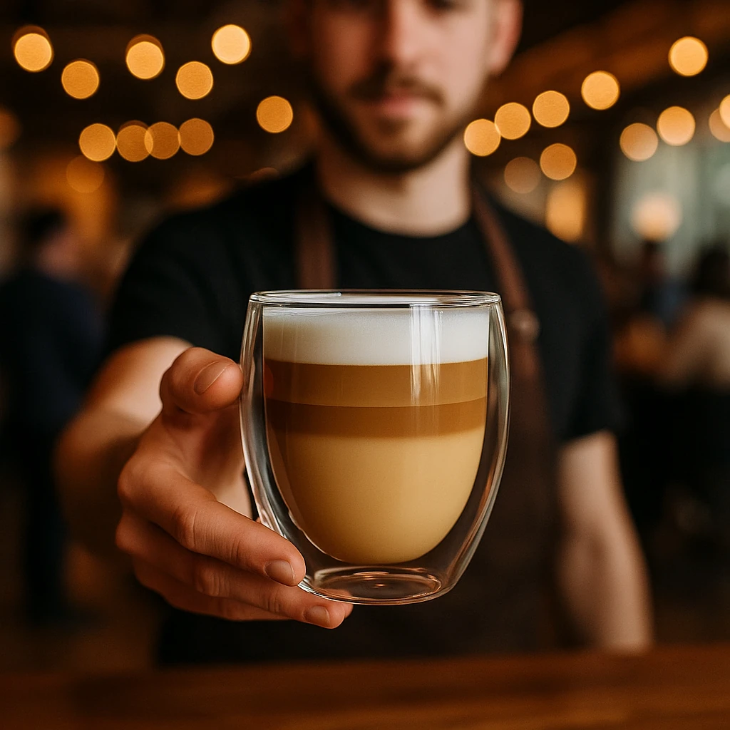 لیوان دوجداره توپی بدون دسته 