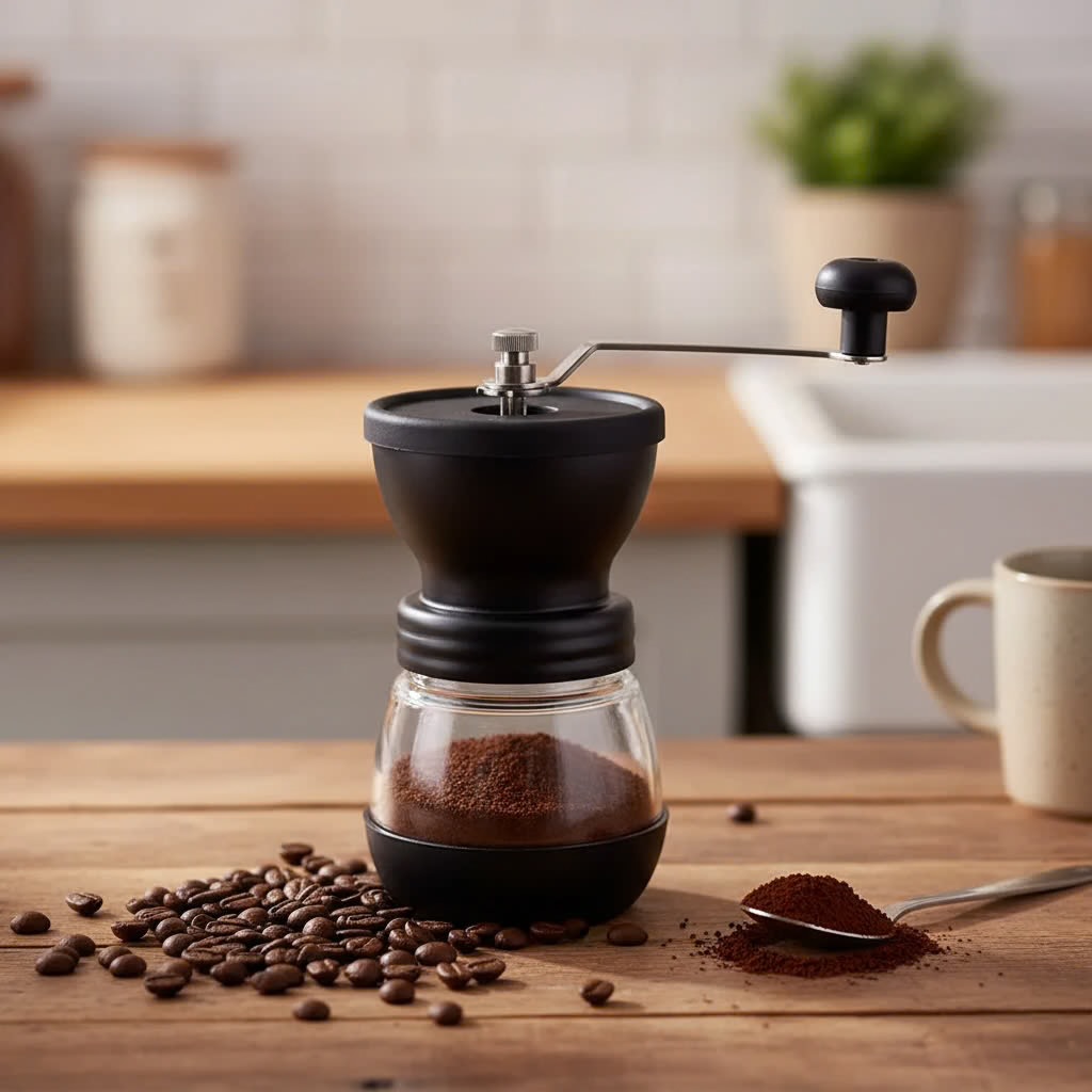 آسیاب دستی مخزن شیشه ای 